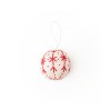 Others Embroidered Christmas Balls - White