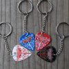 Guitar plectrum keyring