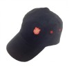 Navy Baseball Cap with Red Trim and Shield
