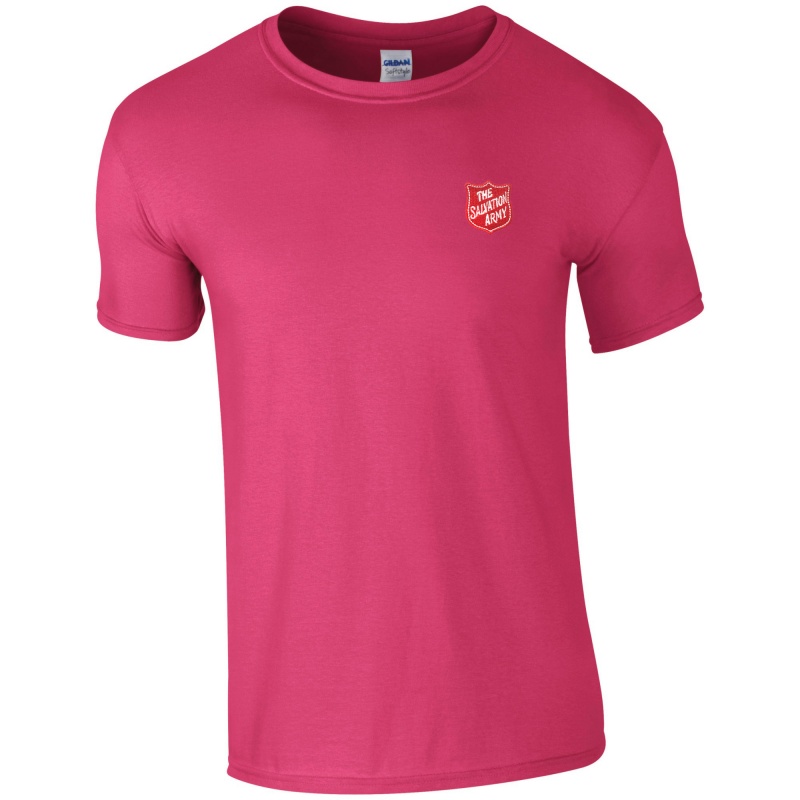 Essentials T Shirt - Pink with Shield