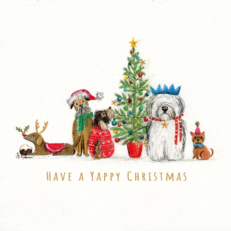 Christmas Card Yappy Dog Shop Christmas Cards One Paw At A Time