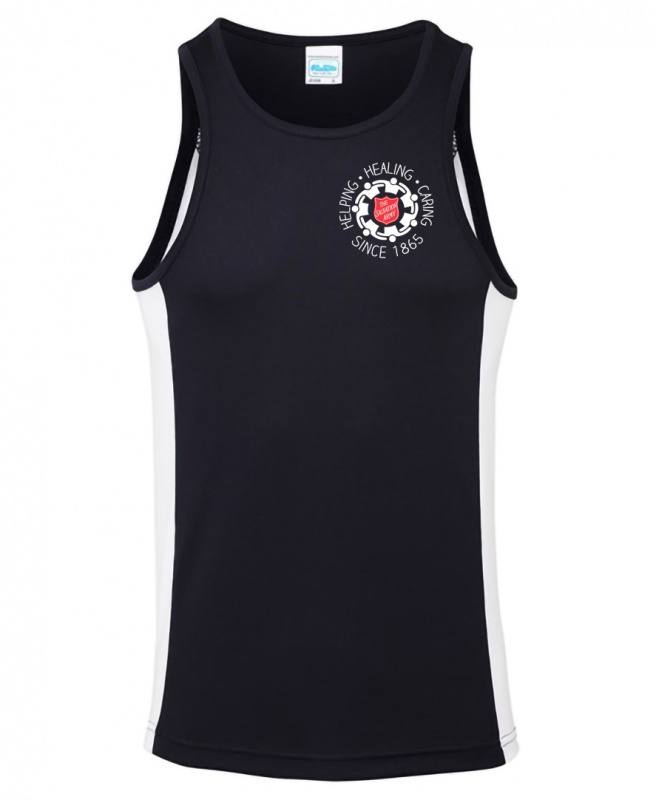 Mens Sports Vest - Blue and White