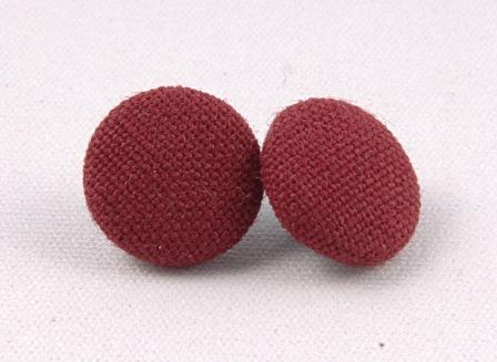 Buttons Red Cloth Per 2