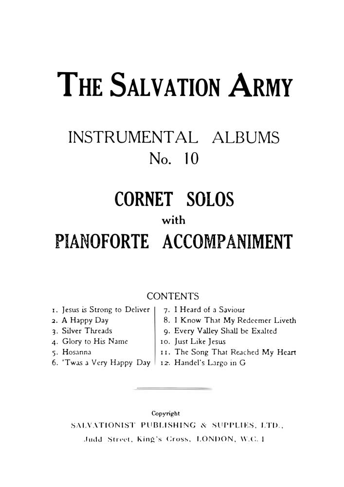 Instrumental Album No.10 - Cornet Solos