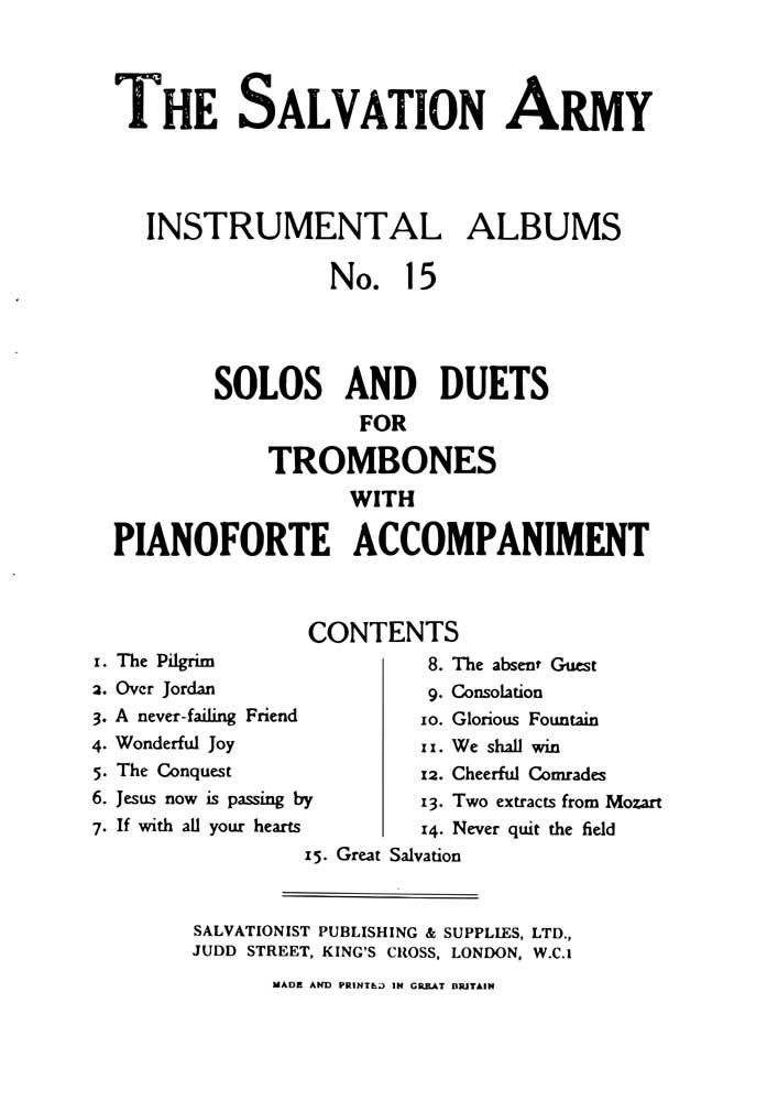Instrumental Album No.15 - Solos & Duets Trombone
