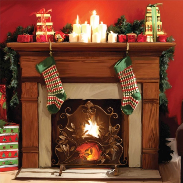 Decorated Fireplace