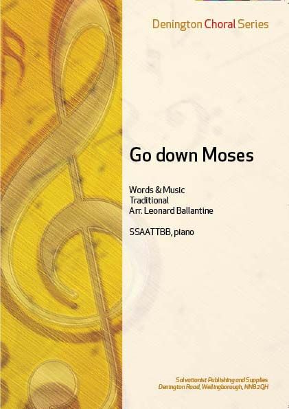 GO DOWN MOSES - SSAATTBB, Piano