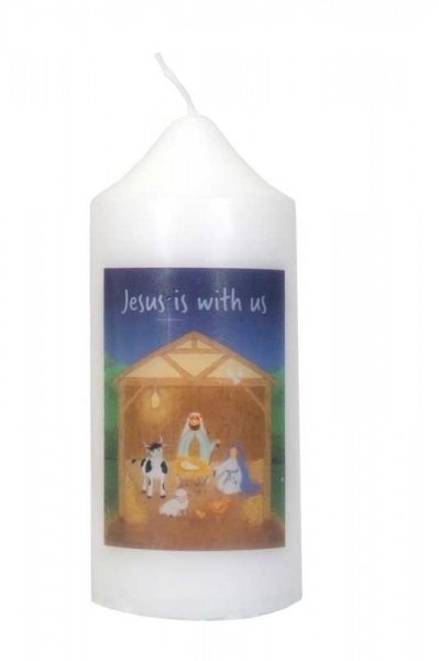 Jesus is with Us Candle