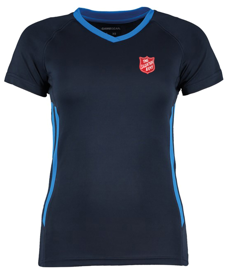 Ladies Cooltex Sports T-shirt with red shield
