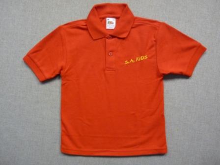 S A Kid's Polo Shirt Red