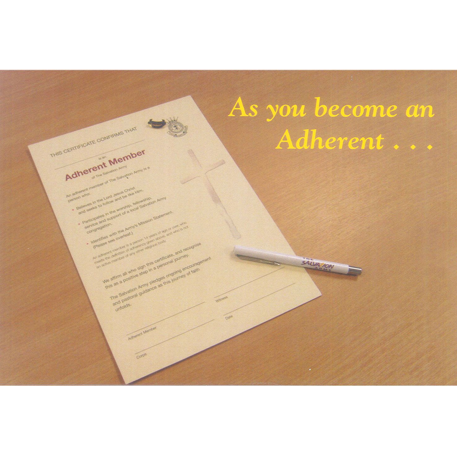 Adherent Card - Certificate