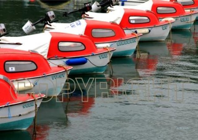 Hire Boats Mounted Print