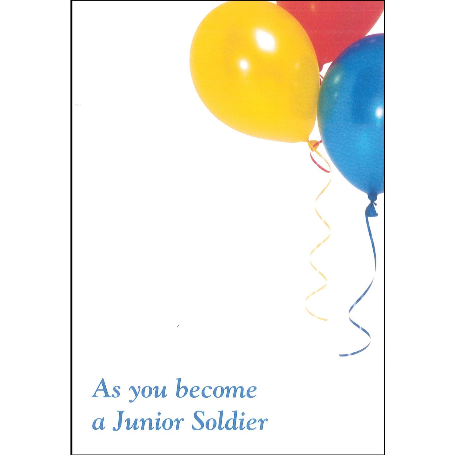 Junior Soldier Card - Balloons