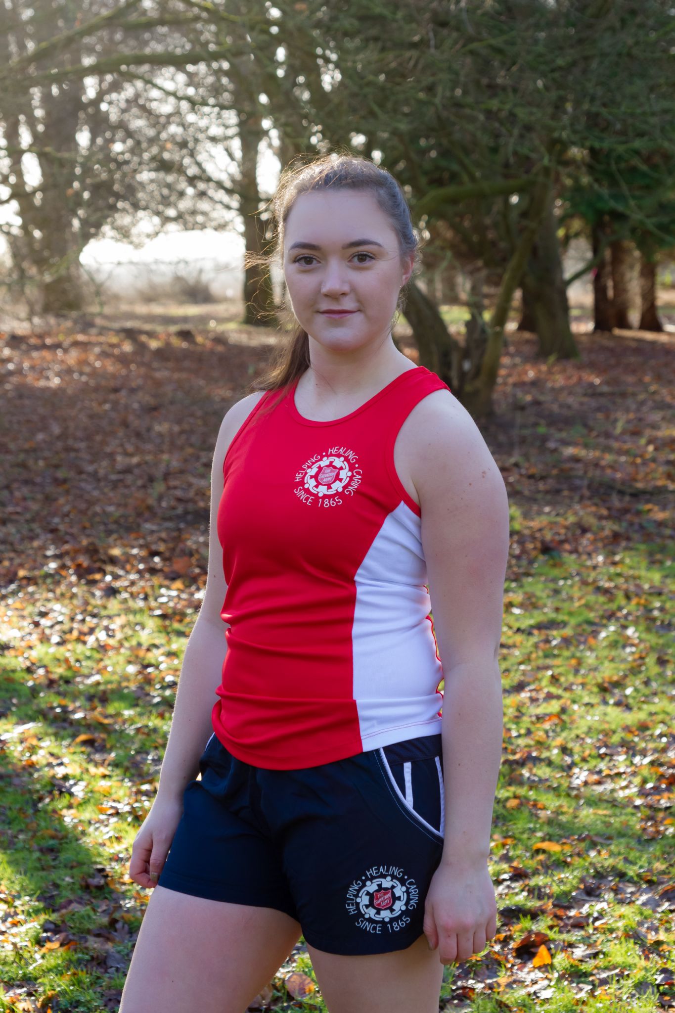 Ladies Sports Vest - Red and White