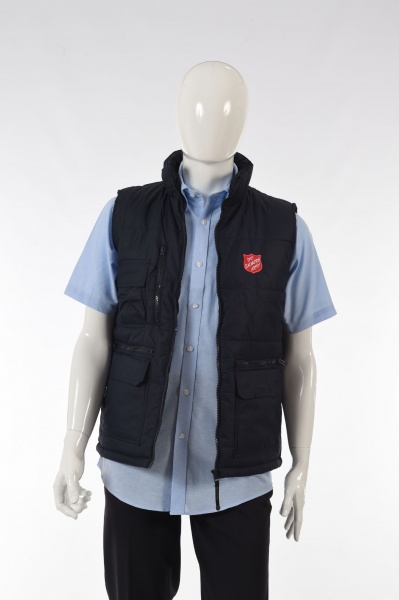 Navy Body Warmer with Red Shield