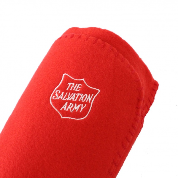 Red Fleece Blanket with Red Shield