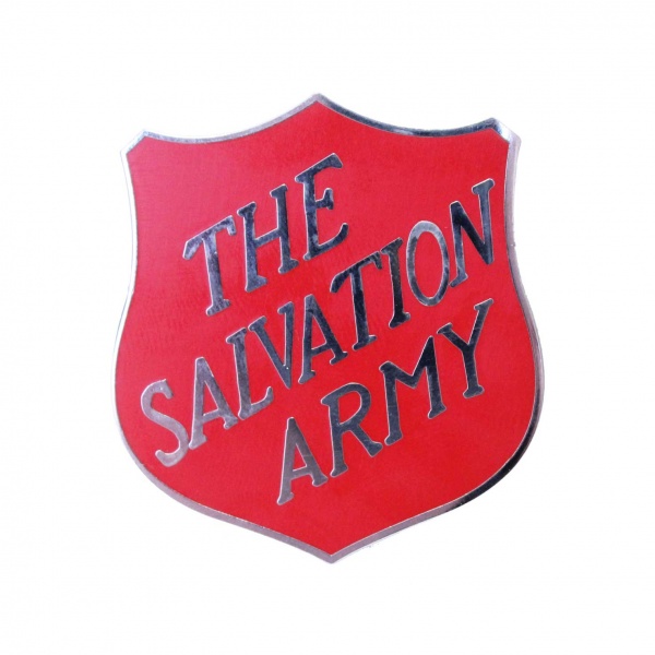 SA Red Shield Pin Badge Large